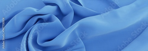 Elegant drapery of delicate blue fabric.