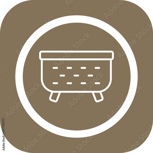 Tub Vector Icon Design