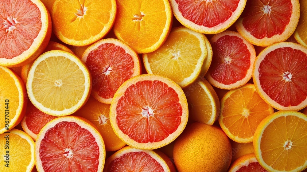 Sliced citrus fruits like oranges and grapefruits, packed with vitamin C, beneficial for brain function. Sliced citrus fruits like oranges and grapefruits, packed with vitamin C, beneficial for brain function.
