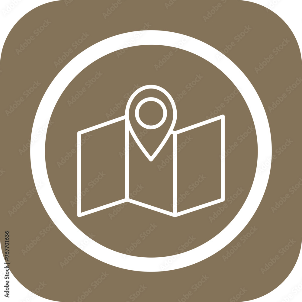 Paper Map Vector Icon Design