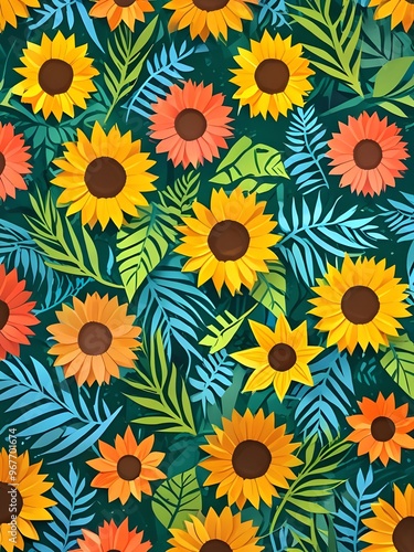 Tropical Sunflowers