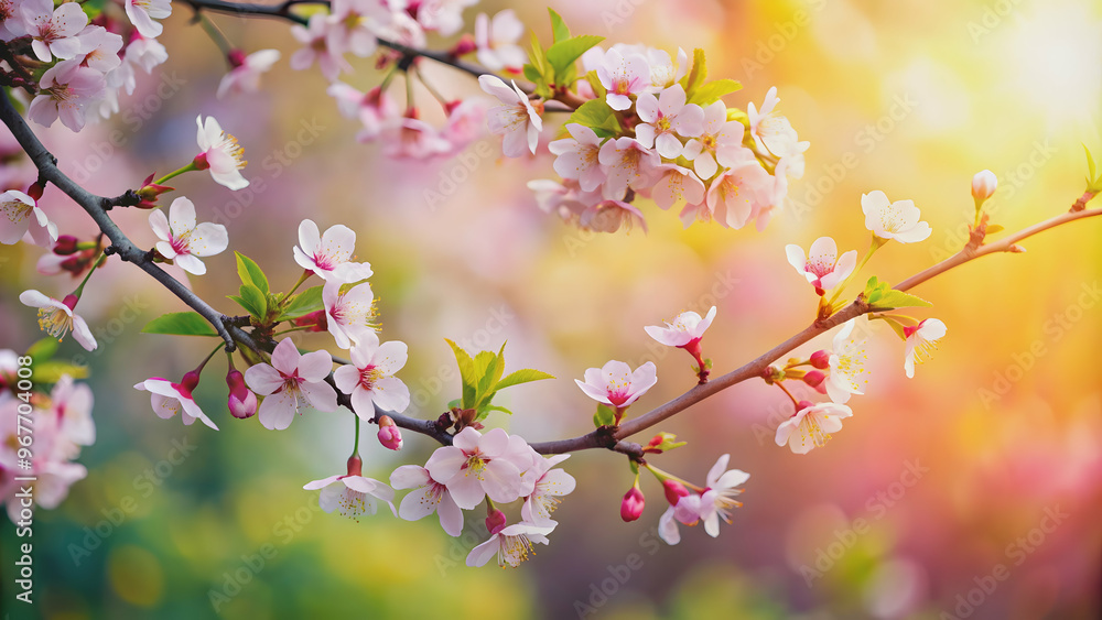 Beautiful blooming branch in a spring garden, spring, blossoms, flowers, nature, garden, beauty, petals, vibrant, fresh Beautiful blooming branch in a spring garden, spring, blossoms, flowers, nature, garden, beauty, petals, vibrant, fresh