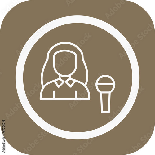 Presenter Vector Icon Design