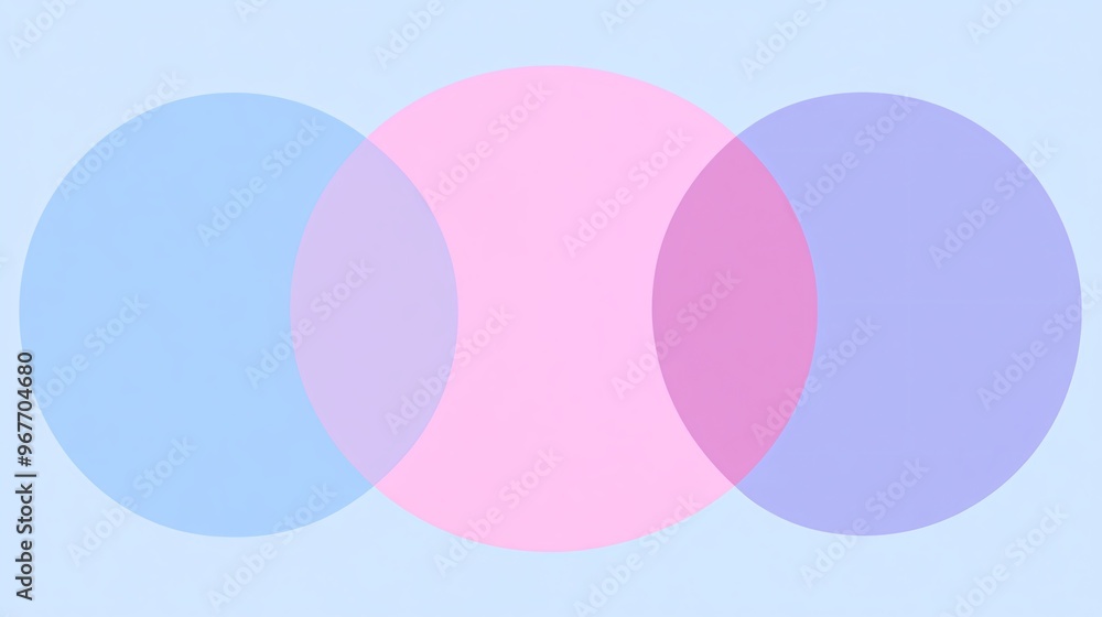 Obraz premium Symmetry in motion with abstract geometric patterns featuring interlocking circles lines and triangles enhanced by gradient hues to give the illusion of movement Large space for text in center Stock