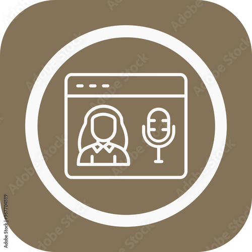 Webcast Vector Icon Design