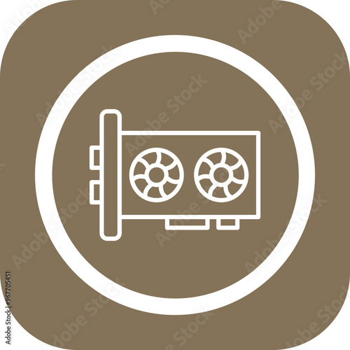 Graphic Card Vector Icon Design
