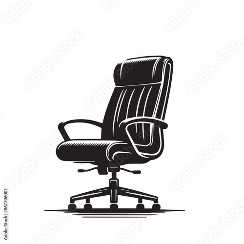 Chair silhouette. Chair vector design isolated on white background.