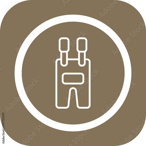 Overalls Vector Icon Design