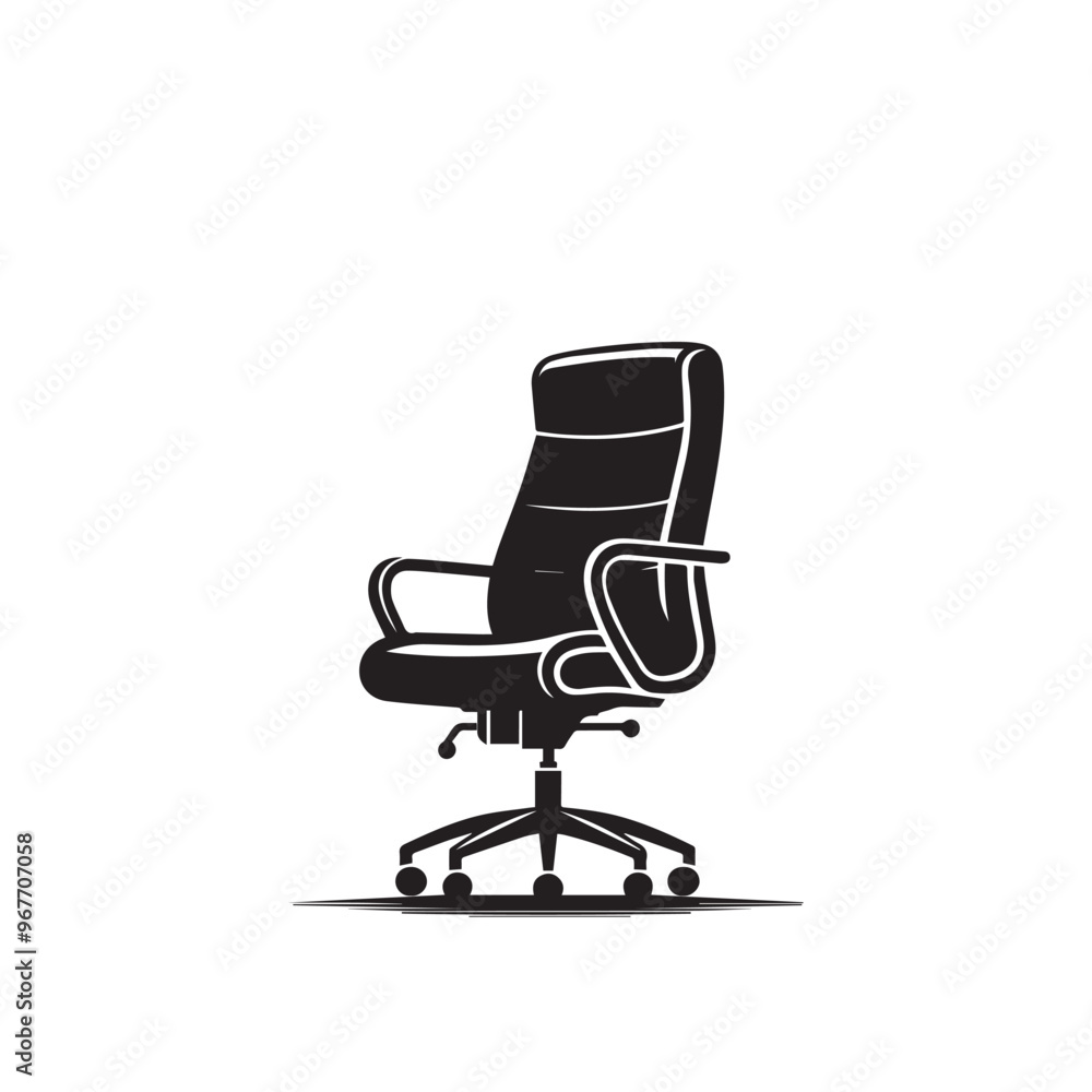 Chair silhouette. Chair vector design isolated on white background. Chair silhouette. Chair vector design isolated on white background.