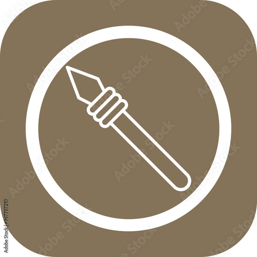 Javelin Spear Vector Icon Design