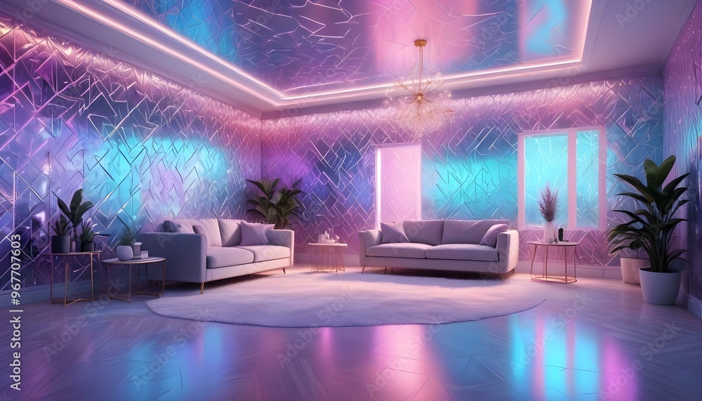 Photo interior modern design room 3d illustration; Photo interior modern design room 3d illustration;