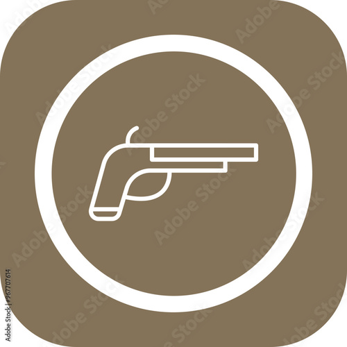 Gun Vector Icon Design