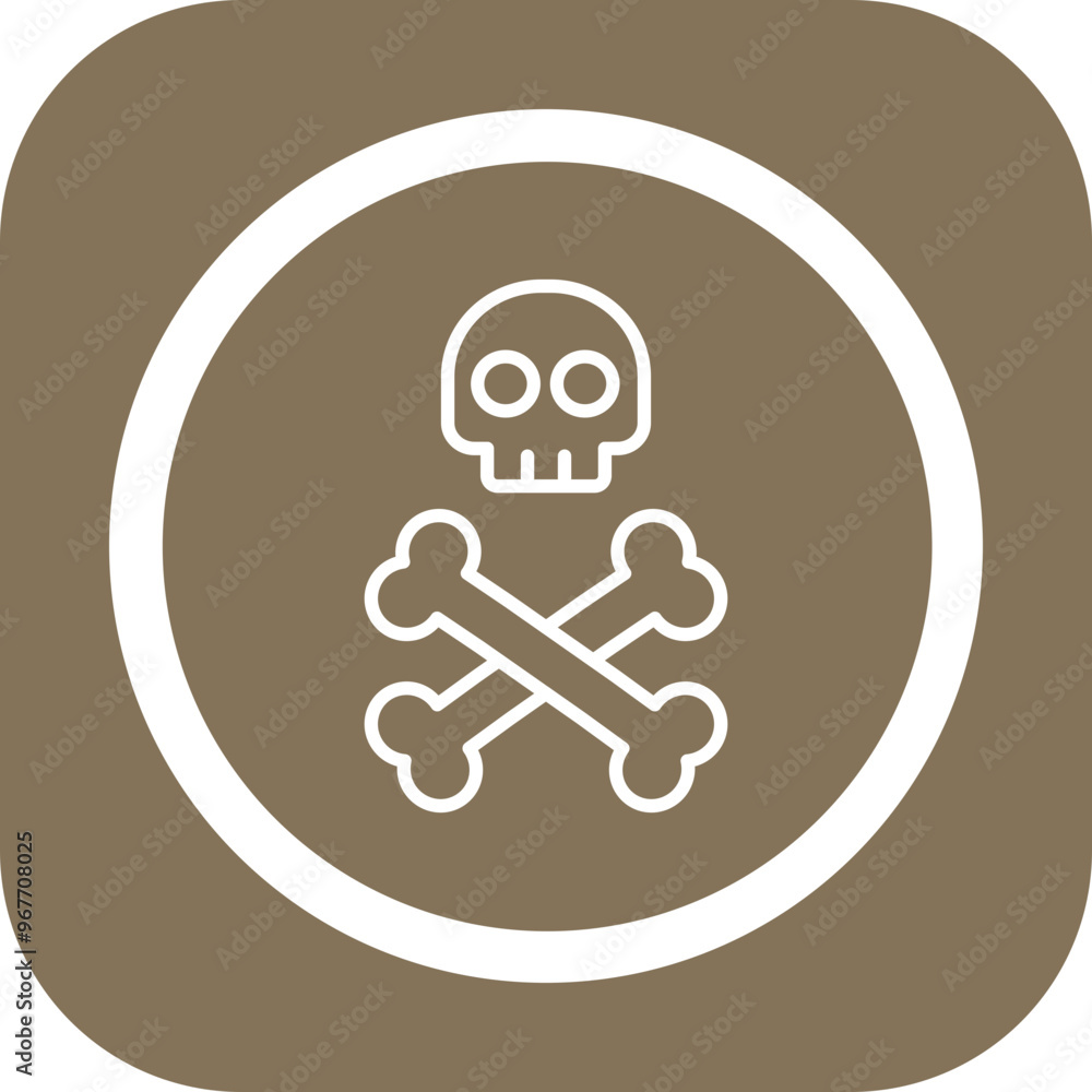 Skull And Bones Vector Icon Design Skull And Bones Vector Icon Design