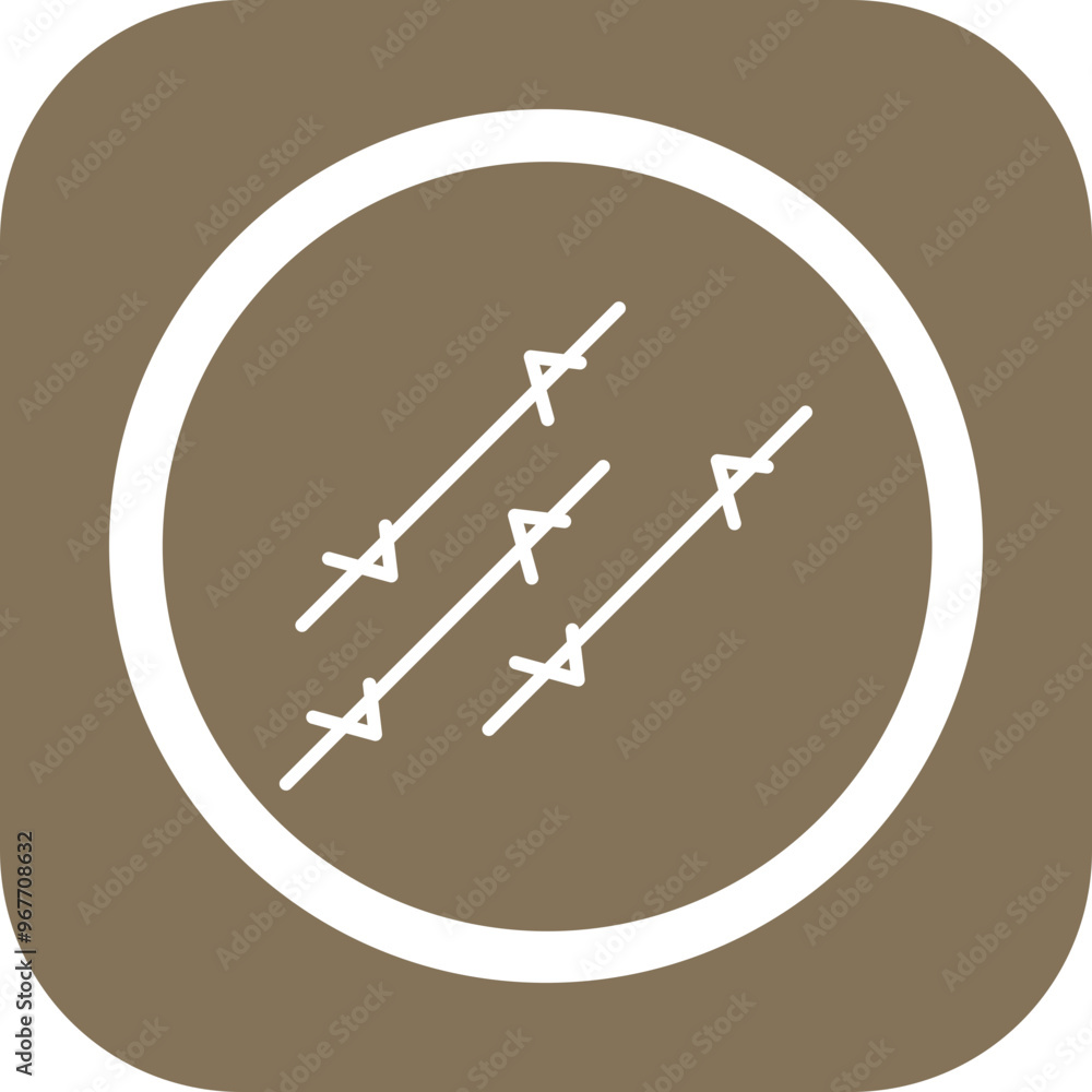 Fototapeta premium Barbed Wire Vector Icon Design