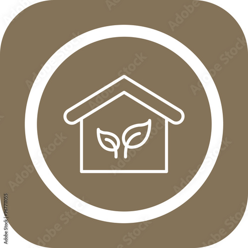 Greenhouse Vector Icon Design