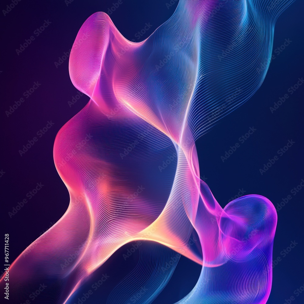 Naklejka premium Abstract Wave Patterns in Vibrant Colors.