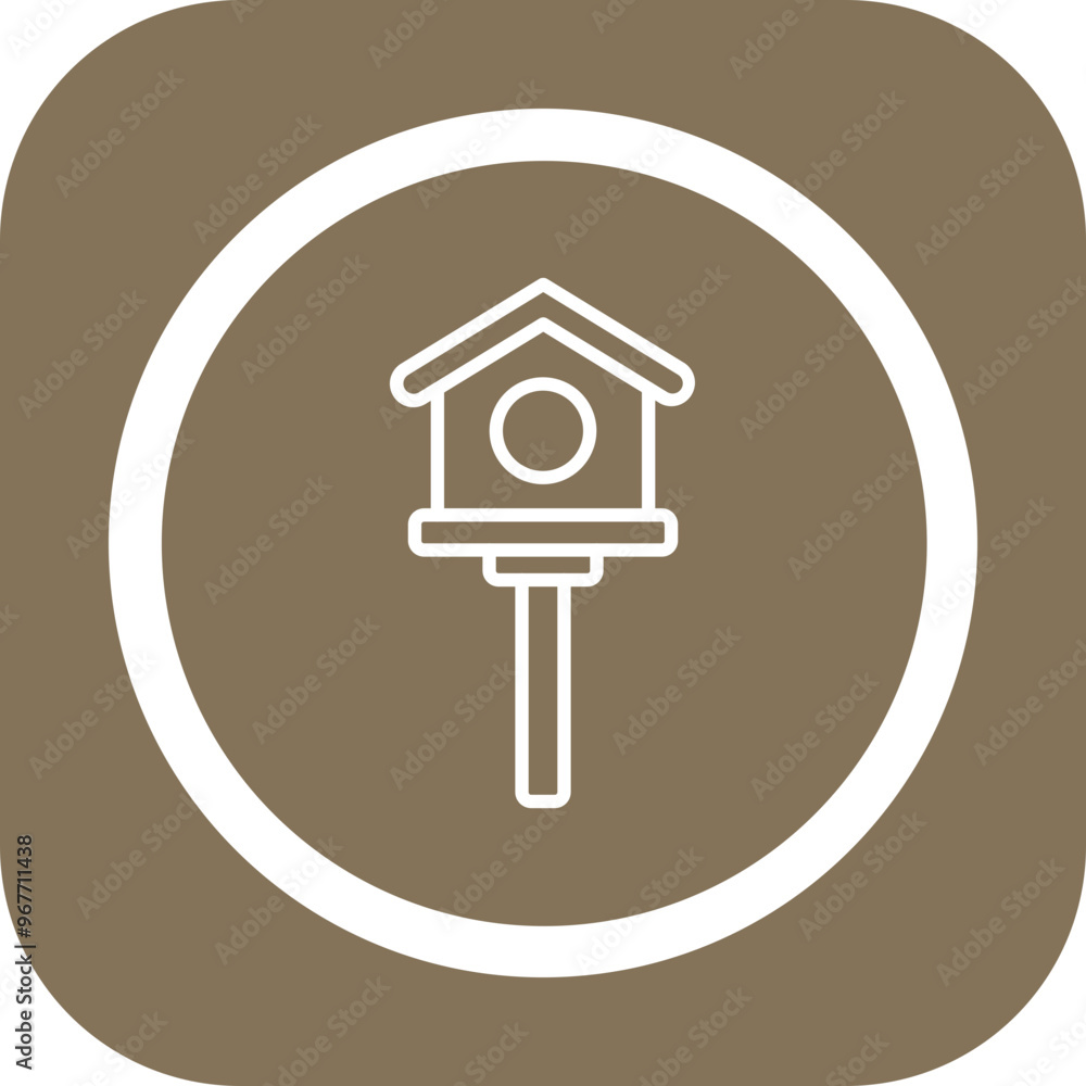 Bird Feeder Vector Icon Design Bird Feeder Vector Icon Design