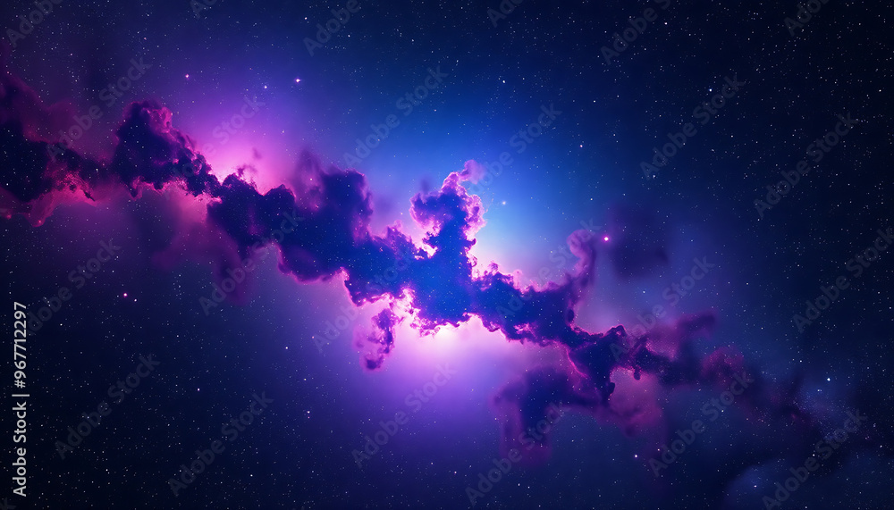 Fototapeta premium Stary night cosmos. Colorful space galaxy cloud nebula. Universe science astronomy. Supernova background wallpaper