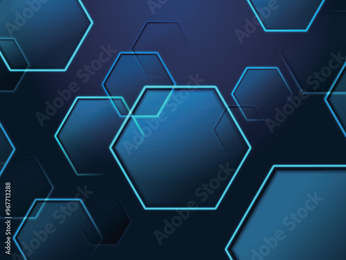 Abstract A015 Technological background with hexagon shape suitable use for the technology themes vector illustration graphic EPS 10
