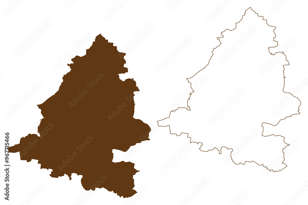 Teltow-Flaming district (Federal Republic of Germany, rural district, State of Brandenburg) map vector illustration, scribble sketch Teltow Flaming map Teltow-Flaming district (Federal Republic of Germany, rural district, State of Brandenburg) map vector illustration, scribble sketch Teltow Flaming map