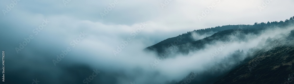 Misty Mountain Landscape. Misty Mountain Landscape.