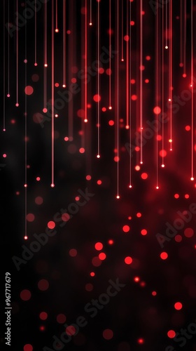 A captivating abstract background featuring vibrant red lights and bokeh effects with a dramatic black backdrop.