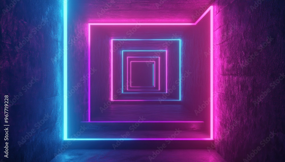 Neon Lights Tunnel Neon Lights Tunnel