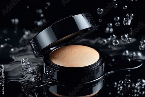 Laser cosmetics air cushion liquid foundation concealer.  photo