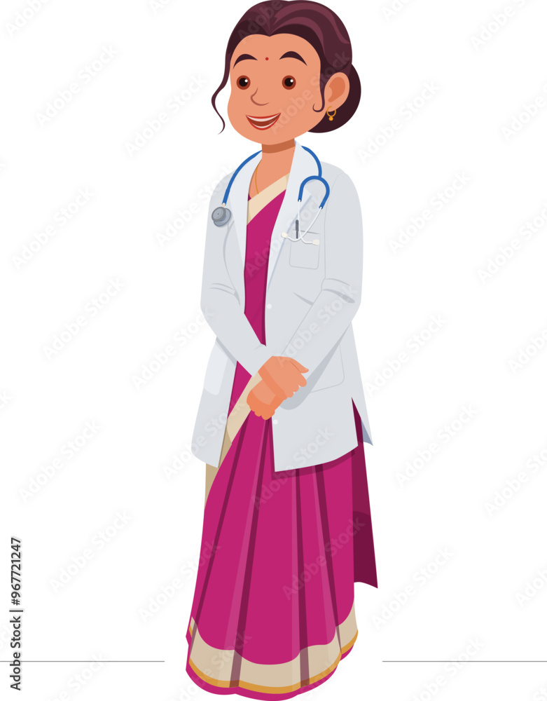 Indian female doctor., female doctor in saree. medical concept Indian female doctor., female doctor in saree. medical concept