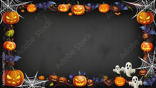 halloween background with pumpkin