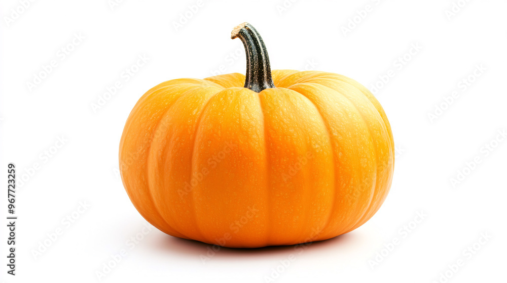 Obraz premium High-Quality Halloween Pumpkin Isolated on White Background