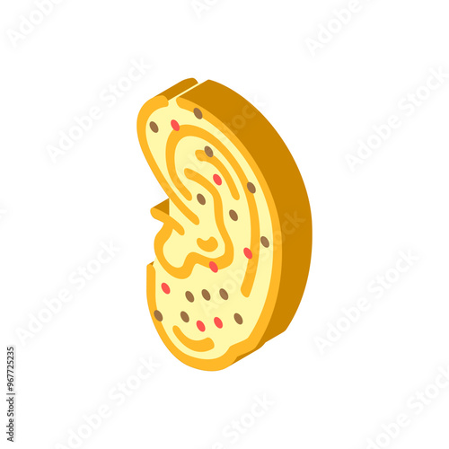 ear points acupuncture isometric icon vector. ear points acupuncture sign. isolated symbol illustration