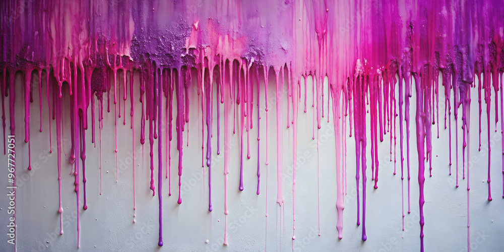 Fototapeta premium Abstract pink and purple paint dripping down a wall , abstract, background, texture, colorful, vibrant, creativity, art