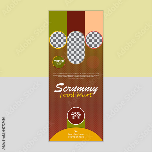 Unique foo mart rollup banner design photo