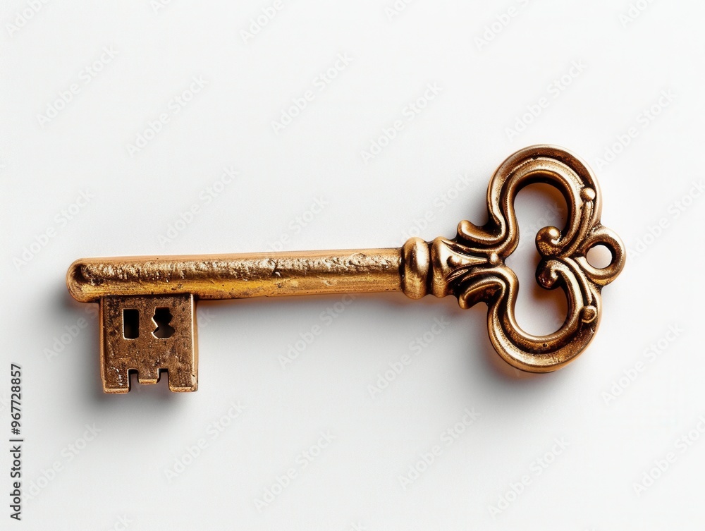 Luxurious Golden Key of Opportunity - Symbol of Security and Success Luxurious Golden Key of Opportunity - Symbol of Security and Success