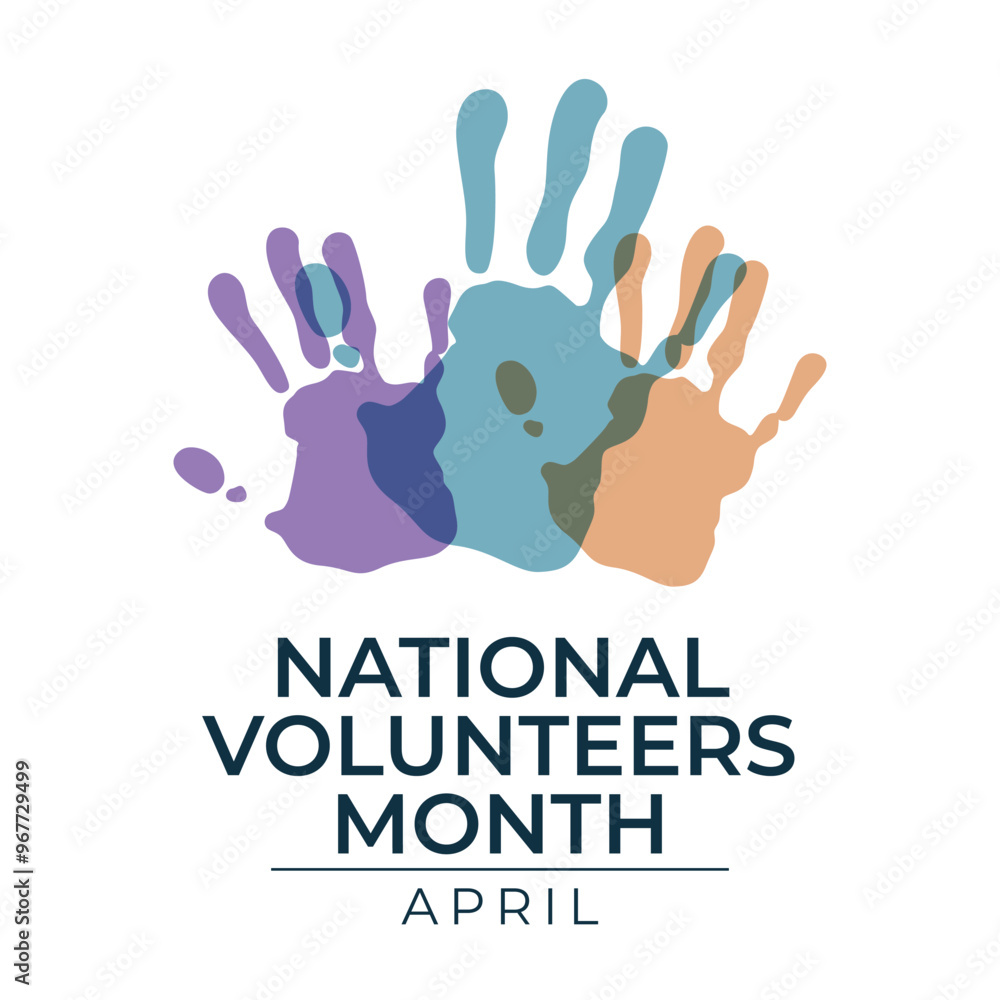 National Volunteers Month vector design template good for celebration usage. National Volunteers Mont design. flat design. eps 10. National Volunteers Month vector design template good for celebration usage. National Volunteers Mont design. flat design. eps 10.