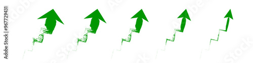 zigzag arrow icon. zig-zag arrows up sign. symbol graph illustration for growth succes finance on business or market 