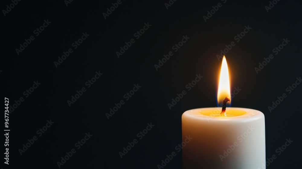 A burning candle in the dark, symbolizing peace, meditation, and remembrance perfect for themes of tranquility, spirituality, and memorial art, A burning candle in the dark, symbolizing peace, meditation, and remembrance perfect for themes of tranquility, spirituality, and memorial art,
