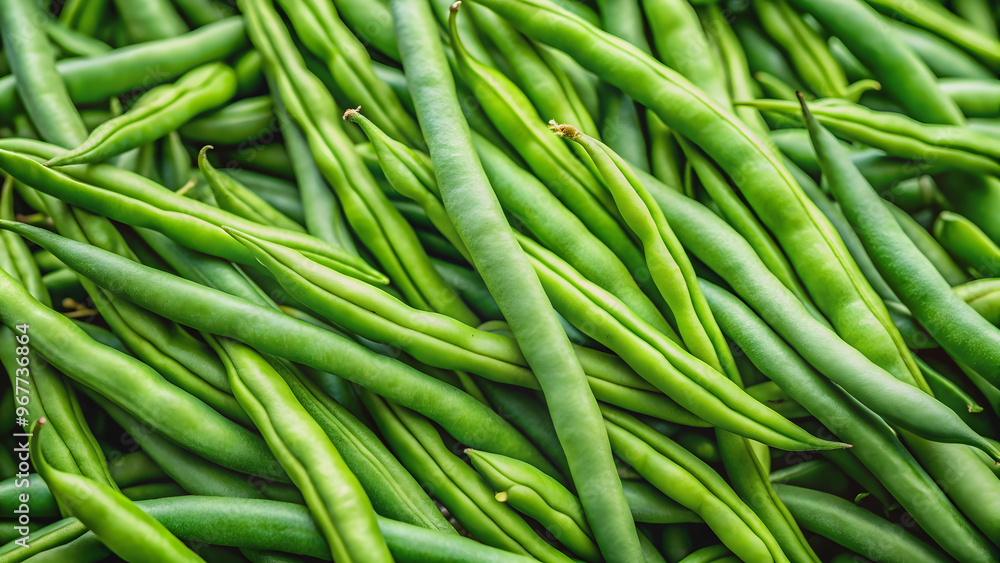 Macro shot of fresh and organic green beans, organic, green, beans, fresh, healthy, food, close-up, macro, vibrant Macro shot of fresh and organic green beans, organic, green, beans, fresh, healthy, food, close-up, macro, vibrant