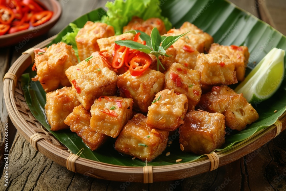 Tahu tempe. Indonesian traditional food made with soy bean well known as tahu or tempe Tahu tempe. Indonesian traditional food made with soy bean well known as tahu or tempe