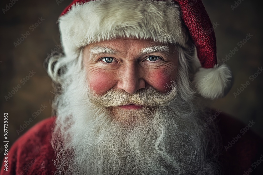 a portrait of santa claus with a kind face and twinkling eyes a portrait of santa claus with a kind face and twinkling eyes