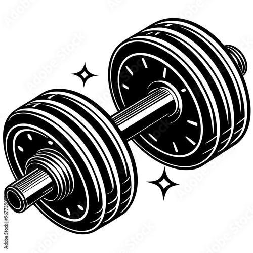 dumbbell isolated on white