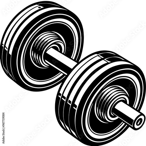 dumbbell isolated on white