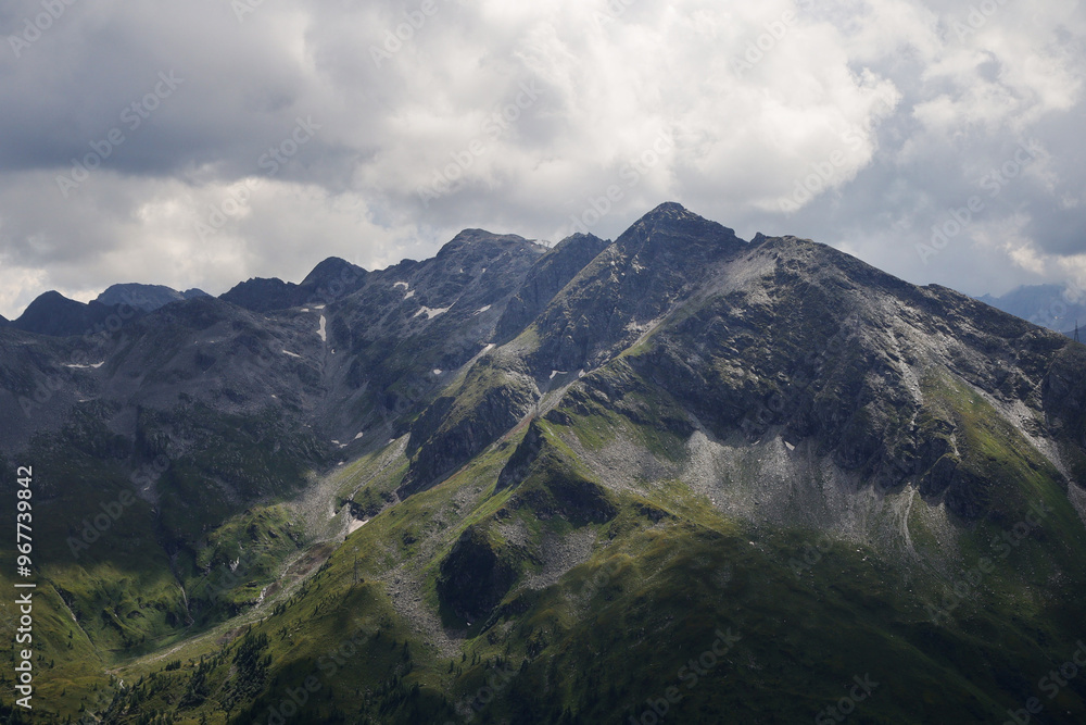 Fototapeta premium The view from Zitterauer Tisch mountain, Bad Gastein, Austria