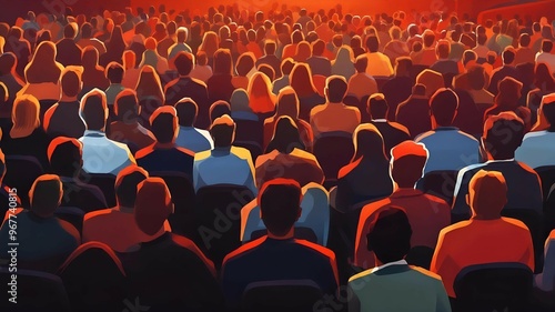 Wallpaper Mural crowd at concert theater movie cinema Torontodigital.ca