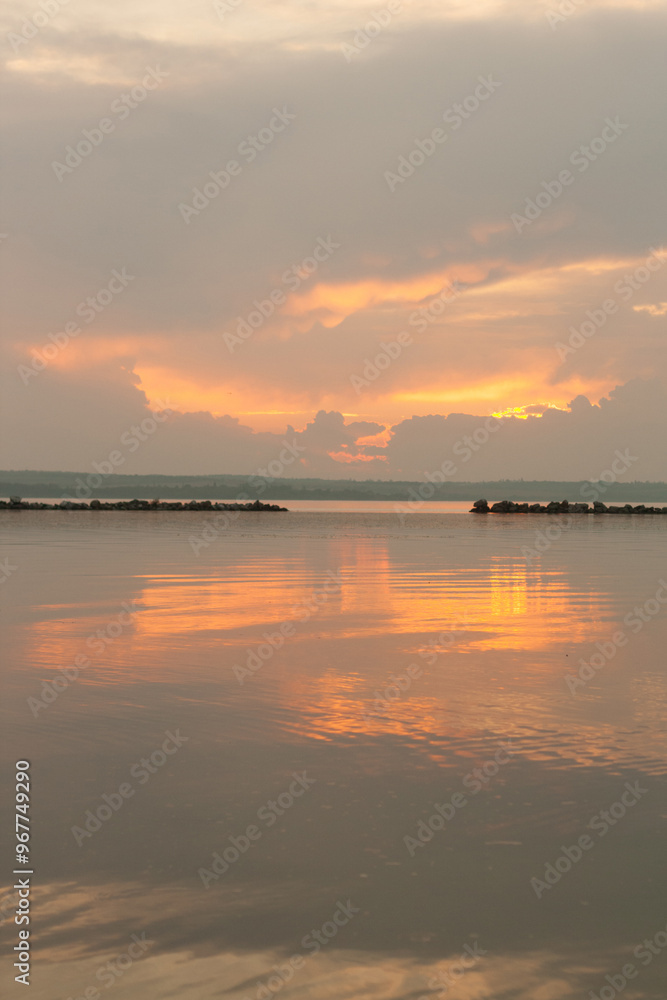 Naklejka premium sunset on the beach