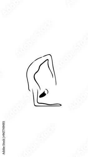 silueta yoga gimnasia, vector 