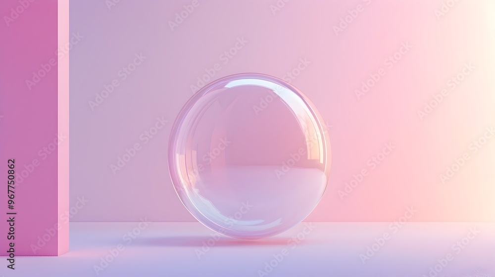 Transparent 3D Speech Bubble with Soft Gradient Floating in Minimalist Space Transparent 3D Speech Bubble with Soft Gradient Floating in Minimalist Space