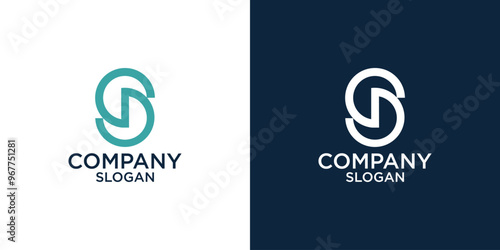 letter s simple abstract monogram logo vector design