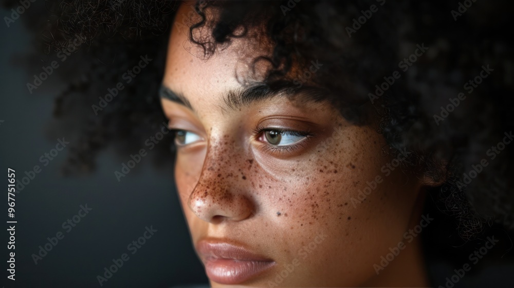 A young person with vitiligo, their skin patterns highlighted as a beautiful testament to individuality A young person with vitiligo, their skin patterns highlighted as a beautiful testament to individuality